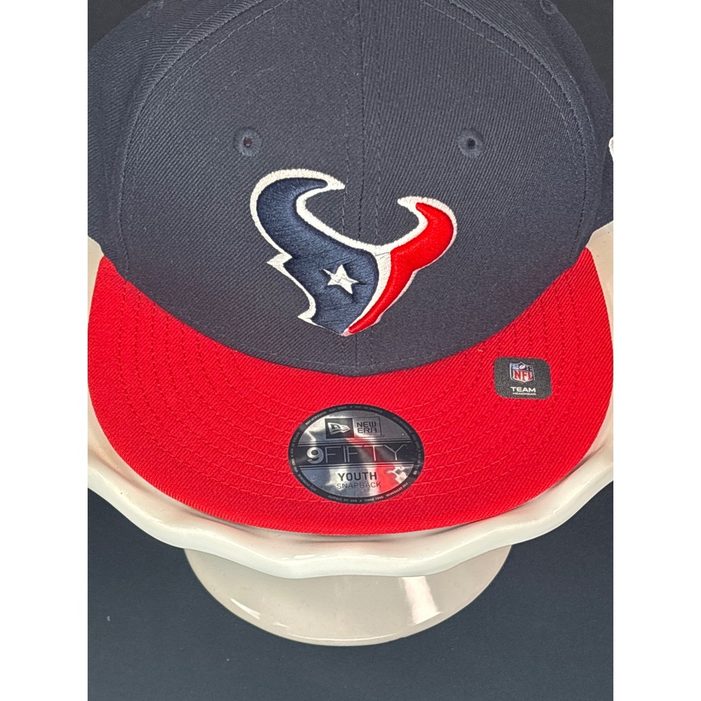 New Era 9FIFTY Houston Texans NFL Youth Snapback Hat Navy Blue Red Flat Brim Cap
